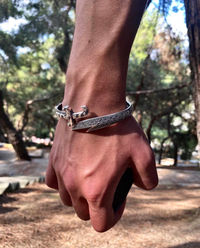 925 Sterling Silver Zulfiqar Cuff Bracelet Adjustable