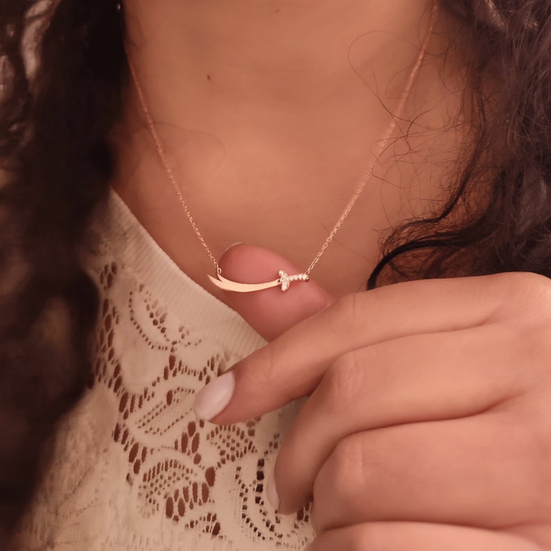 Silver The Sword of Wisdom Zulfiqar Necklace