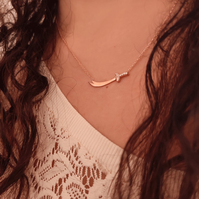 Silver The Sword of Wisdom Zulfiqar Necklace
